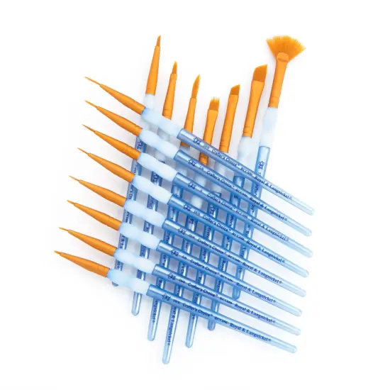 RCC 606 | Crafter's Choice&trade; 15pc Golden Taklon Variety Mini Brush Set {2}