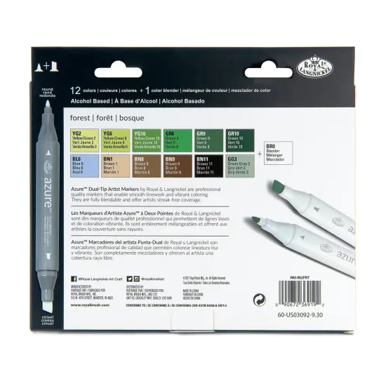 RM-952FRT | Azure&trade; 13pc Forest Color Marker Set {6}