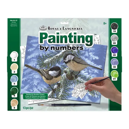 PAL33 | Painting by numbers™ 13pc 11.25" x 13.375" Pine Birds Painting Project {1}
