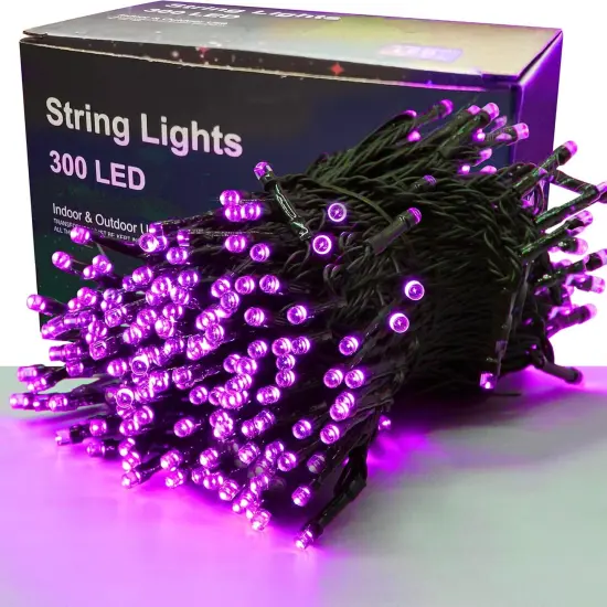Halloween String Lights with 8 Lighting Modes - Purple {1}