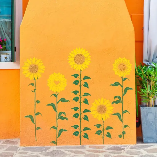 8 pcs Large Sunflower Stencils {3}