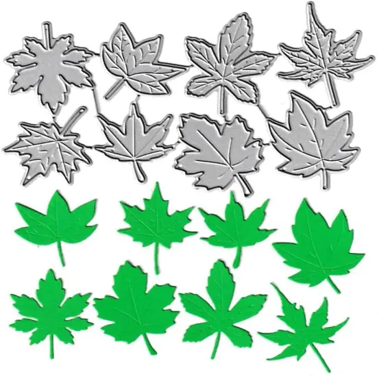 8pcs Maple Leaves Cutting Dies Stencils Template {4}