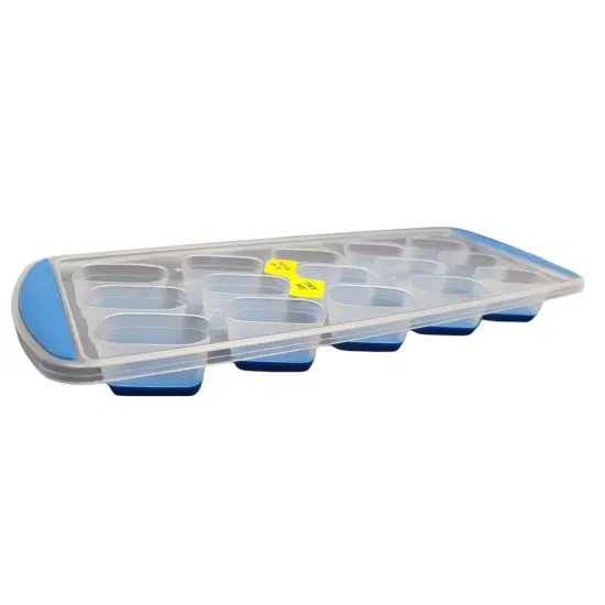 Handy Housewares 15 Rectangle Cube Flexible Silicone Bottom Push-Out Ice Cube Tray Blue {4}