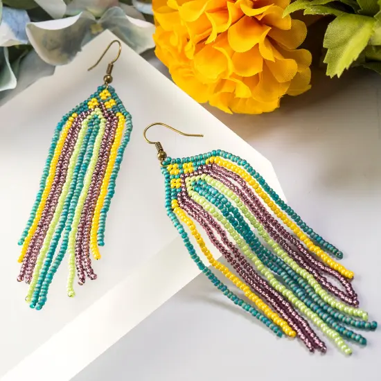 John Bead 12500pcs Assorted 24 Colors Glass Seed Beads 8/0 Jewelry Making Bead Box Green Palette {7}