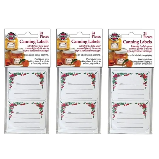 Norpro 24 pc Square Canning Food Mason Jar Labels - Identify Date Canned Goods {4}