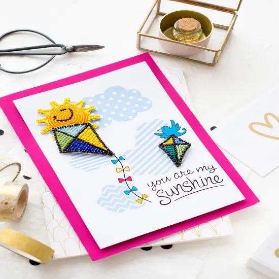 Postcard cross-stitch kit - Be pleased of your life! {1}