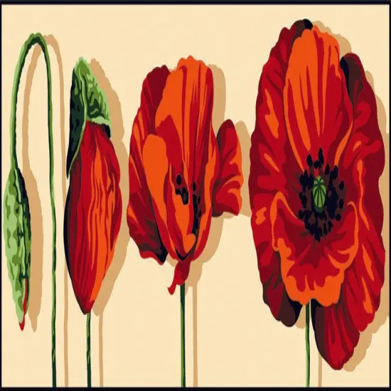 Needlepoint canvas for halfstitch without yarn Growth MRCU62264 Margot de Paris Printed Tapestry Canvas {1}