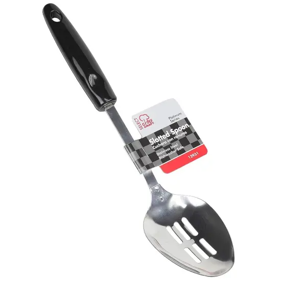 Chef Craft 12.5" Select Stainless Steel Slotted Serving Spoon {3}