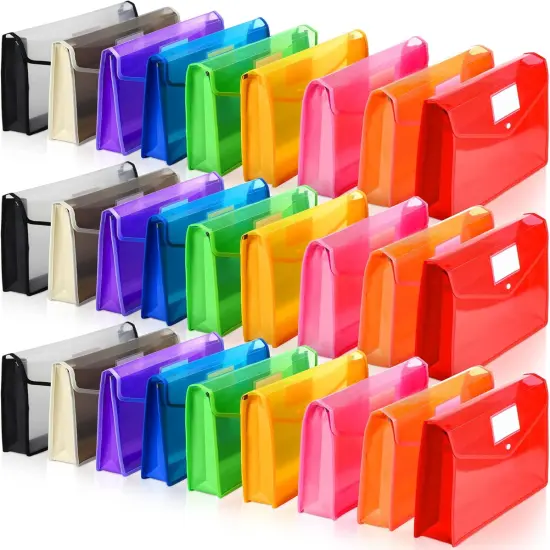Plastic Expanding File Folders - Bright Color {1}
