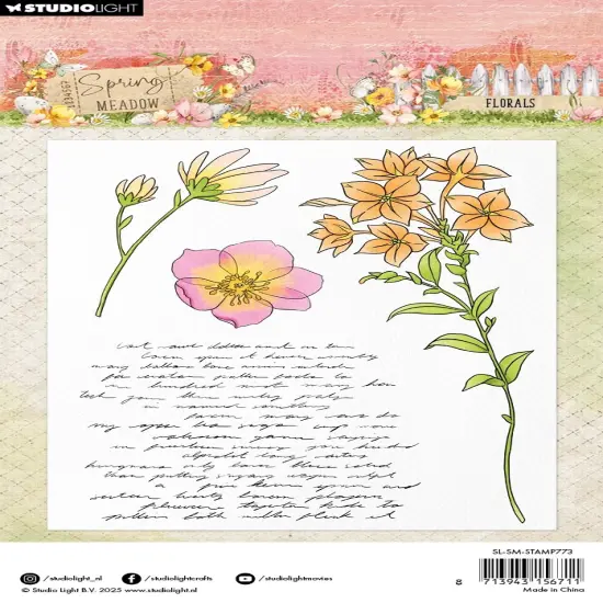 Studio Light Spring Meadow Clear Stamps 4/Pkg-Nr.773 Florals Spring {2}
