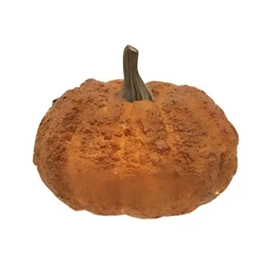 Orange Textured Styrofoam Pumpkin with Detailed Stem, Lightweight Fall Decor {1}