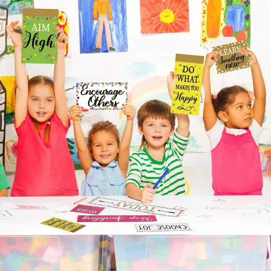 22 Pieces Classroom Sweet Motivational Gallery Signs, Confetti and Shine {4}