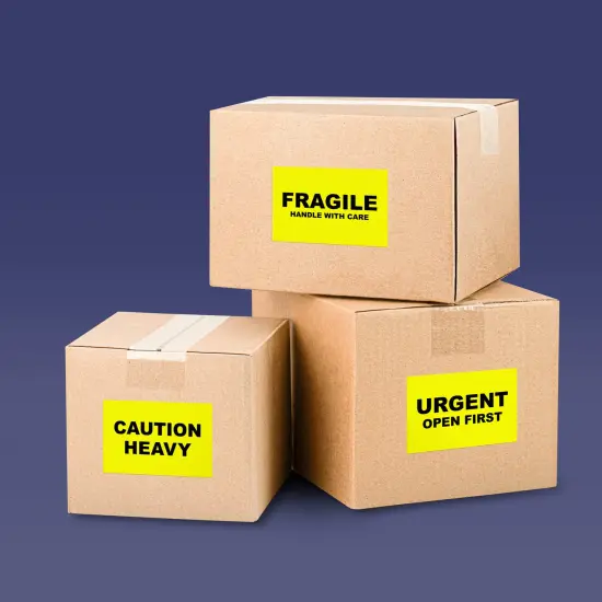 Avery Neon Yellow Paper Labels, 5.5" x 8.5" Rectangle {4}