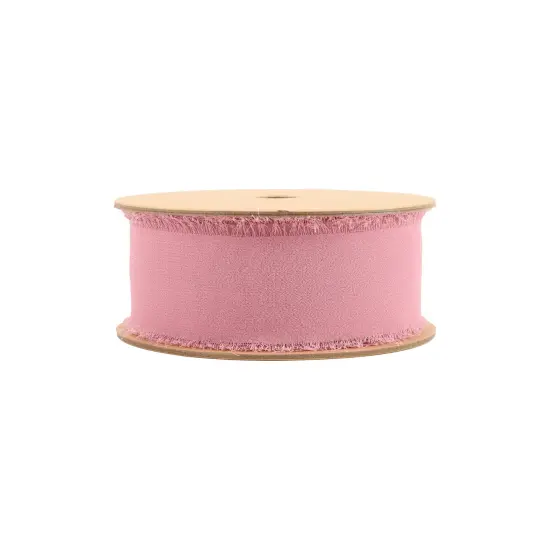 LaRibbons 1 1/2" Frayed Edge Chiffon Ribbon | 10 Yard Roll Rose {2}