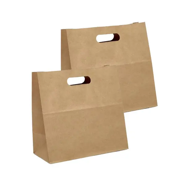 Premium Die Cut Handle Paper Bags Spacious 11" x 6" x 11" {2}