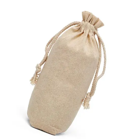 Reusable Cotton Muslin Storage Bags 10 1/4" x 5 1/2" x 3 1/2" {2}