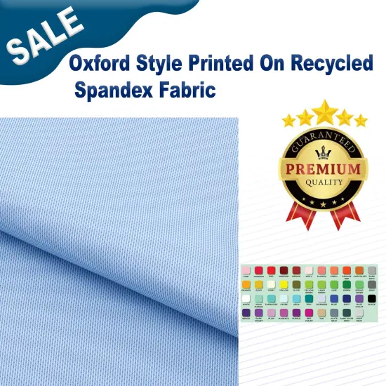 Oxford Style Printed On Recycled Spandex Fabric {2}