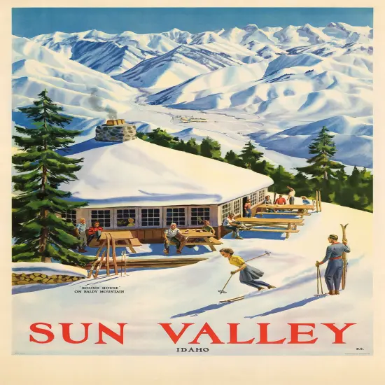 Sun Valley- Vintage Skiing Poster Prints {1}