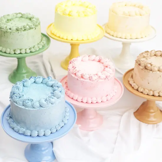 LARGE LATTE BROWN MELAMINE CAKE STAND {5}