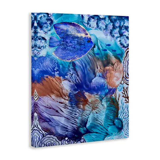 Stupell Industries Underwater Fish Sea Life Canvas Design by Amy Tieman {3}