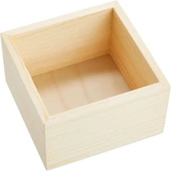 10 Unfinished Small Wooden Boxes for Crafts with 1 Sanding Sponge (4 In, 11 Pieces) - Mini Wooden Crates - Mini Crates For Centerpieces {5}