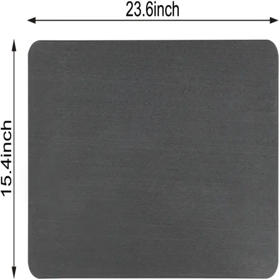 24'' x 15'' Diatomaceous Quick-Drying Stone Bath Mat Gray {7}