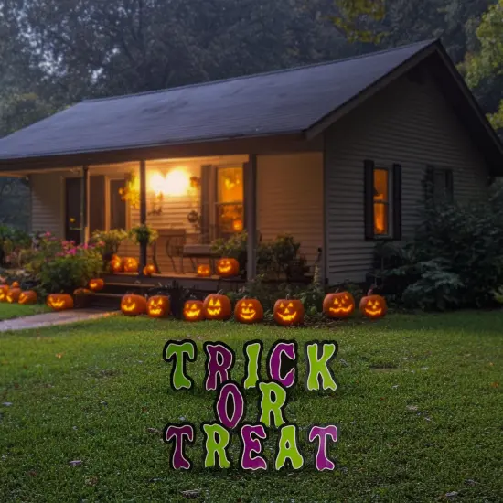 Trick Or Treat 15.75 Inch Letters Halloween Yard Sign {4}