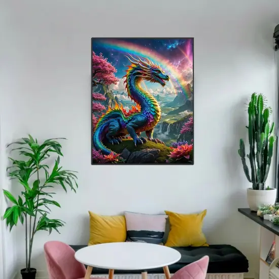 Dragon Paint By Numbers Kit For Adults Beginner Colourful Dragons Adult Paint {3}