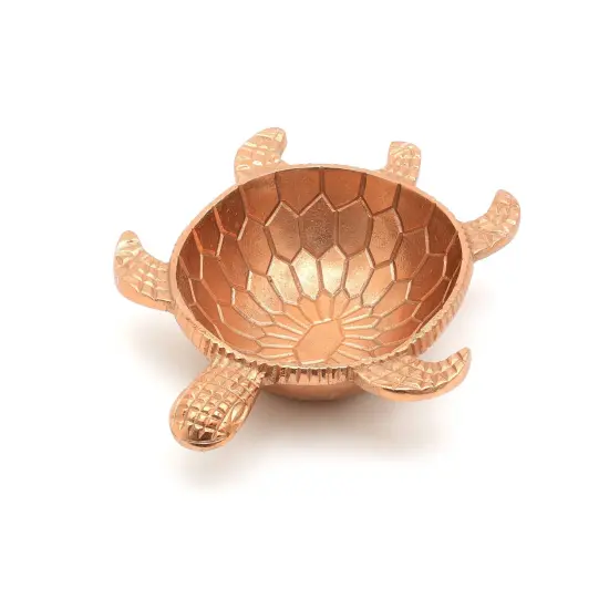 Decorative Turtle Bowl with Antique Copper Finish - 10.5" Dia {4}