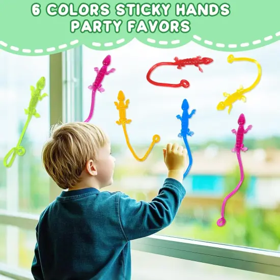 30pcs Sticky Gecko Toys Party Favors Kids Goodie Bag Stuffers Sticky Finger Bulk Stretchy Lizard Toys Treasure Box Prize Pinata Fillers Classroom Rewards Birthday Party Supplies Treat Toddler Boy Girl {6}