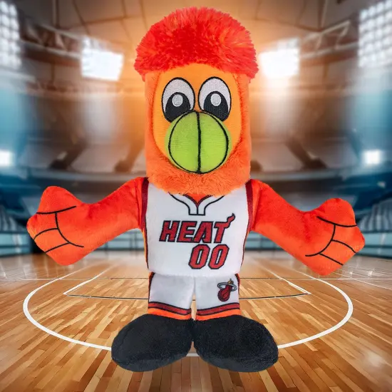 Bleacher Creatures Miami Heat Burnie 8" Mascot Kuricha Plush (Association Jersey White Uniform) {6}