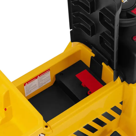 Yellow Electric 6V Licensed Caterpillar Construction Ride-On Vehicle with One-Button Start {5}