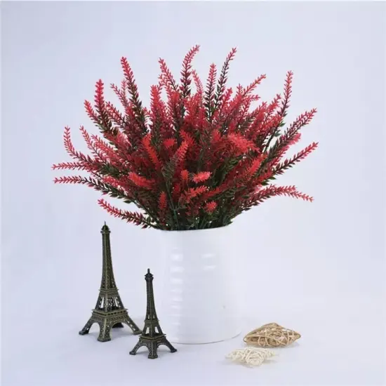 4pcs Lavender Plants for Elegant Table Decor & Relaxing Fall Ambiance Red {3}