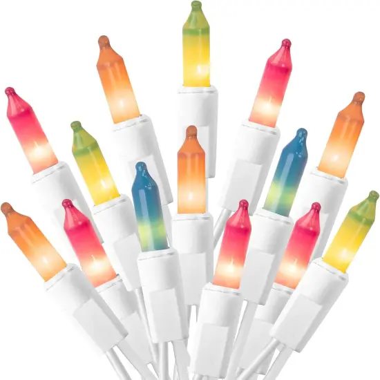 Warm White Christmas Mini String Lights, 150 Incandescent Lights, Waterproof Christmas Decorations for Indoor Outdoor Garden Yard Decor (Pastel White Wire, 150 Count) {1}