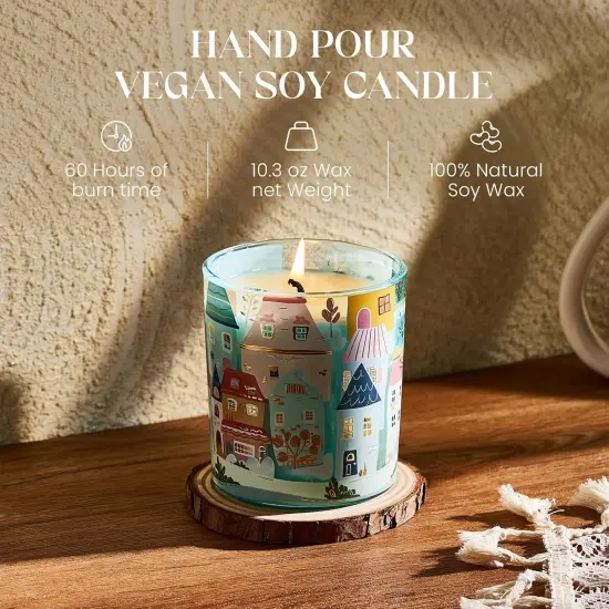 New York City Scent Soy Wax Aesthetic Candle - 10.2 oz | Natural Fragrance for Home& Book Candles | for Housewarming, Hostess Gifts&Home Deor,Thank You Gifts {2}