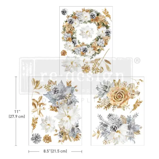 Decor Transfers&reg; 8.5x11 - A Gilded Moment - 3 sheets, 8.5"x11" {1}