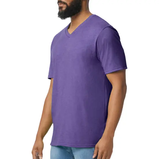 Gildan Softstyle V-Neck T-Shirt Heather purple {2}