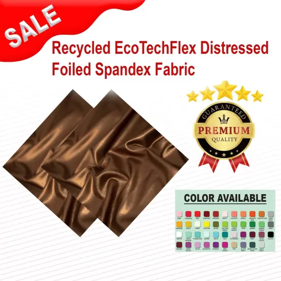 Recycled EcoTechFlex Distressed Foiled Spandex Fabric Black/Matte Black {2}