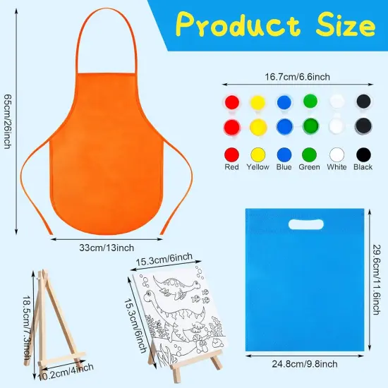 48 Pcs Kids Paint Party Favors Sets with 12 Pcs Pre Drawn Canvas Panel {2}