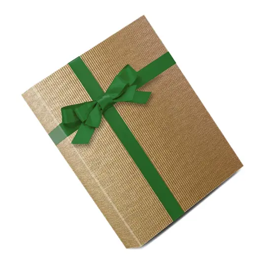 Pure Kraft Embossed Metallic Wrapping Paper 26" x 417" Roll {3}