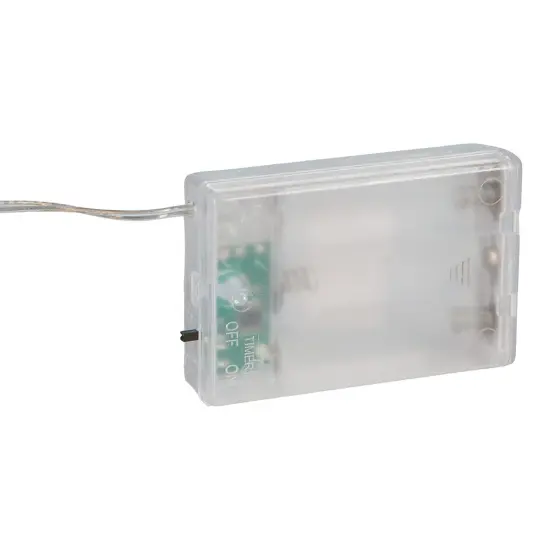 Kurt Adler 32.8-Foot Battery-Operated Iridescent Tinsel Garland with 100 Warm White Lights {3}