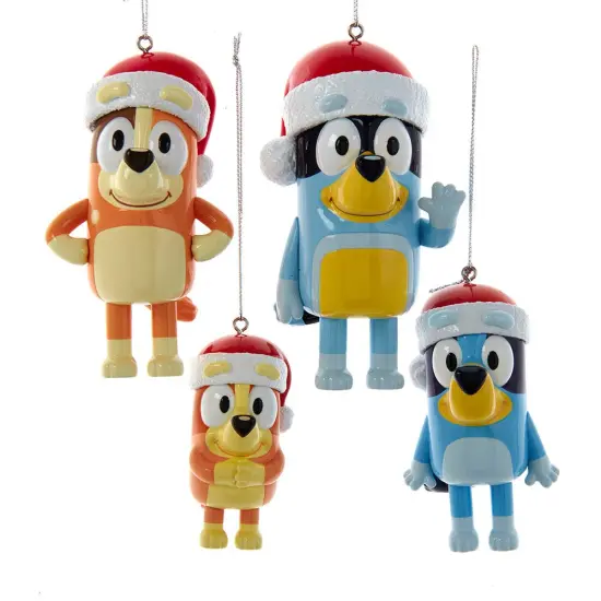 Kurt Adler Bluey and Family 4-Piece Ornament Set {1}