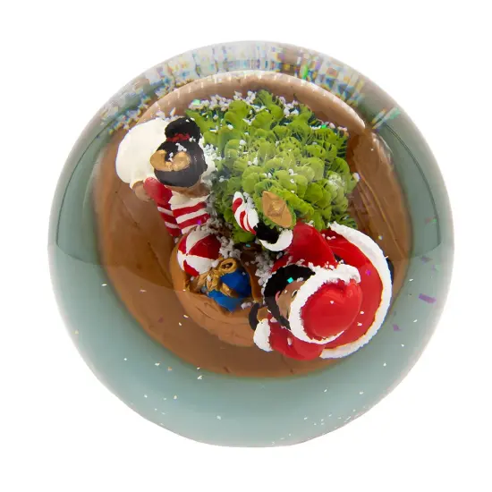 Kurt Adler 100MM Musical African American Santa Water Globe {5}