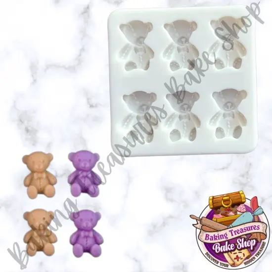 Sitting Bear Set Silicone Mold {1}