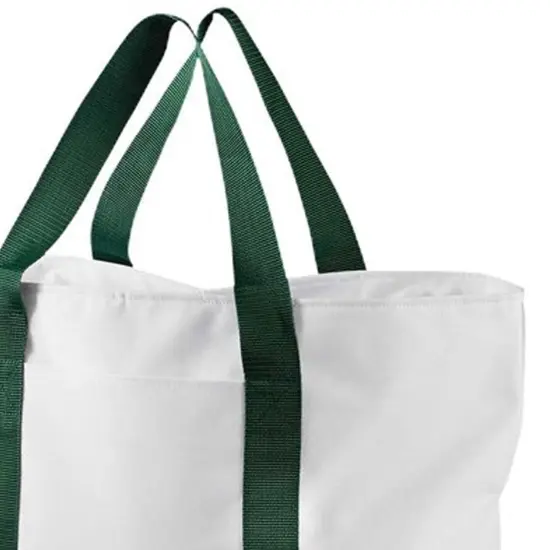 Liberty Bags&reg; Bay View Giant Zipper Beach Tote WHITE/ BLACK {4}