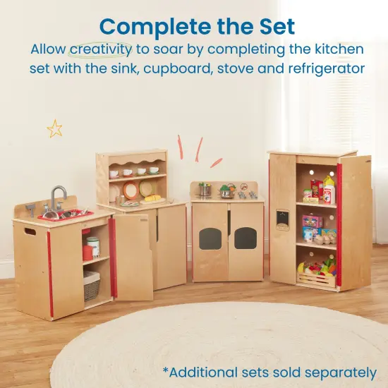 Play Kitchen Sink, Wooden Playset Natural {5}