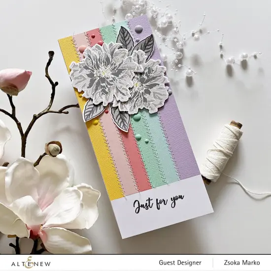 Build-A-Flower: Cora Louise Peony Layering Stamp & Die Set {4}