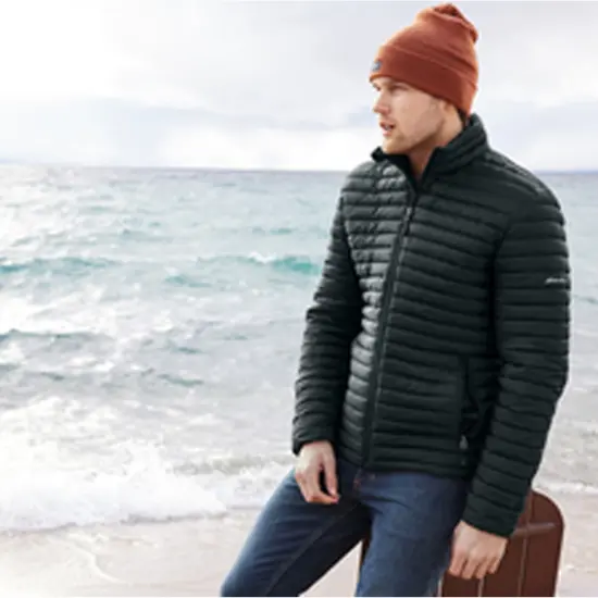 Eddie Bauer&reg; Packable Quilted Full Zip Olive Green {4}