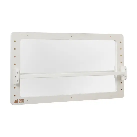 Wall-Mounted Coordination Mirror, Balance Mirror White Wash {1}