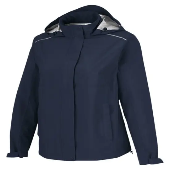 CORE365&reg; Ladies' Barrier Packable Rain Jacket CLASSIC NAVY {1}